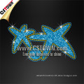 Starfish and shell hotfix glitter rhinestone bling apparel iron ons